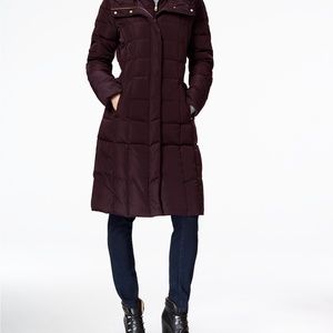 Cole Haan Layered Puffer Coat XS Merlot / Burgundy